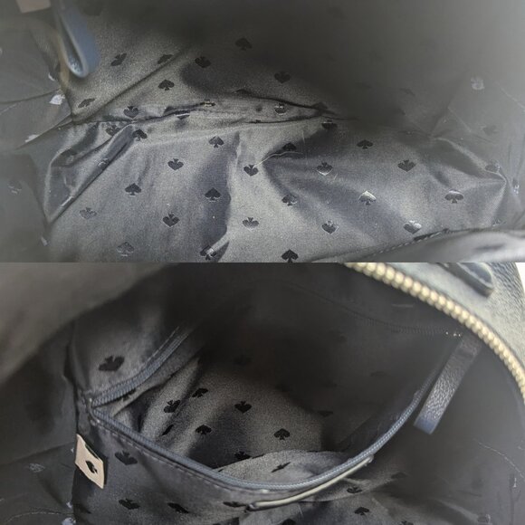 KATE SPADE Leather Mini Backpack Navy Blue - Picture 12 of 15